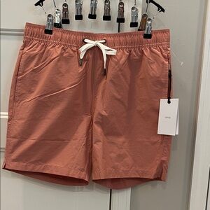 NWT Onia Coral Swim Trunks with White Drawstring 7” men size M